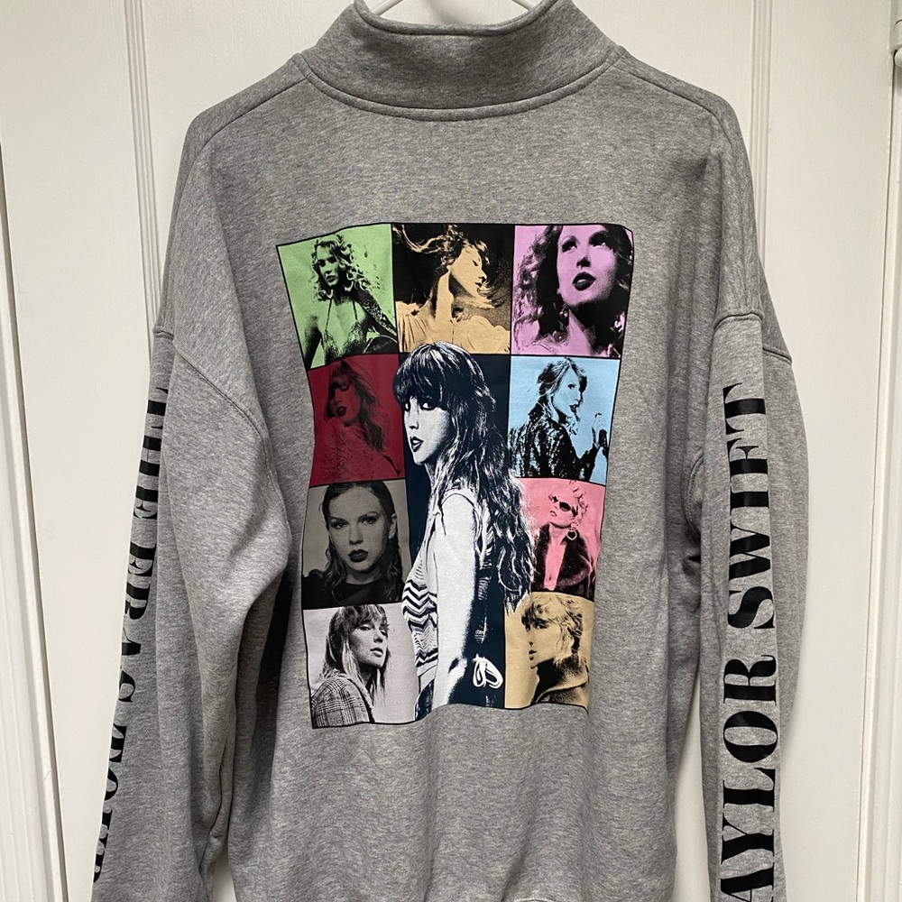 Taylor Swift Eras Tour Grey Quarter Zip